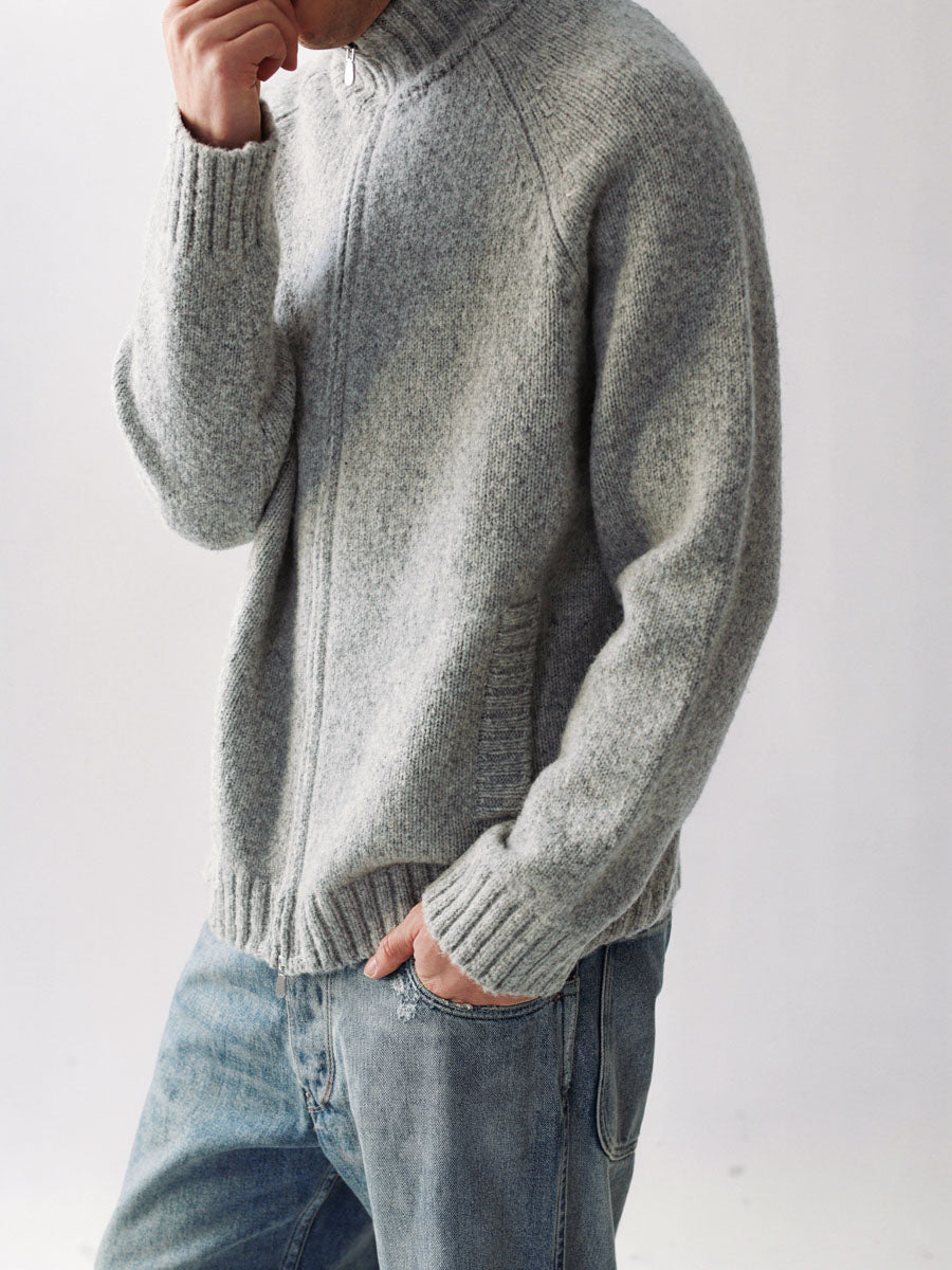 Mayfairloom Tasmania 740 Wool Jacket displayed on a hanger, showcasing its tailored fit and textured fabric.