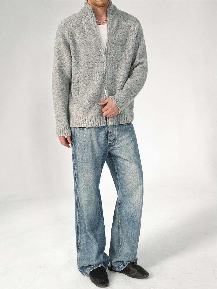 Mayfairloom Tasmania 740 Wool Jacket displayed on a hanger, showcasing its tailored fit and textured wool fabric.