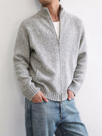 Mayfairloom Tasmania 740 Wool Jacket displayed on a hanger, showcasing its tailored design and textured fabric.