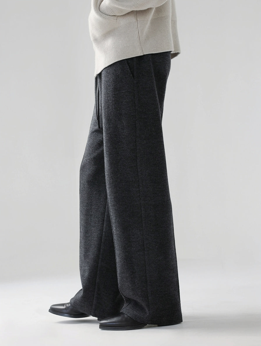 Mayfairloom minimalist wool trousers, sleek and tailored, featuring a clean design and comfortable fit for effortless style.