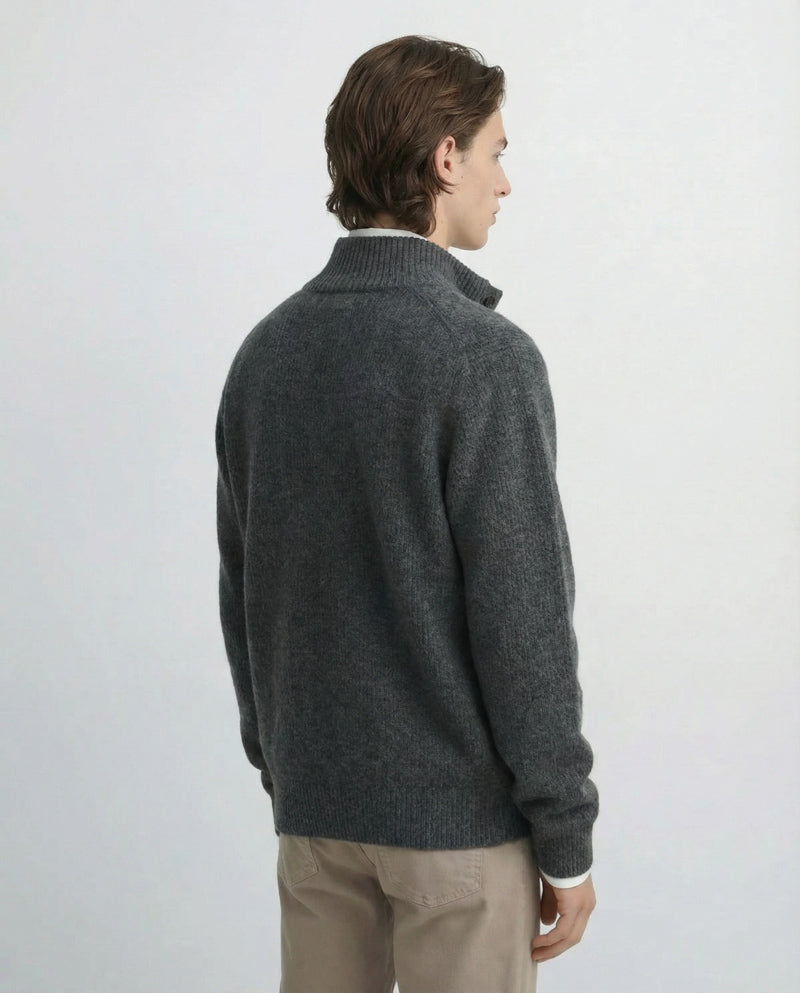 Amberleigh Stand-Collar Knit Cardigan - Mayfairloom