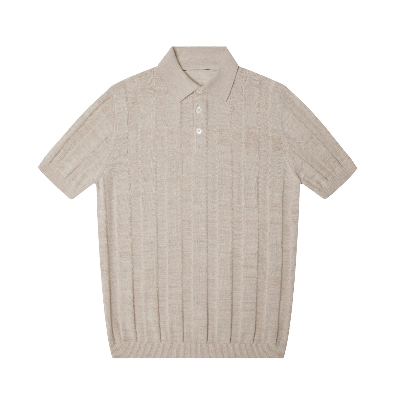 French Normandy Linen Blend Knit Polo