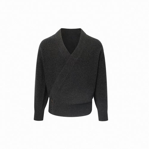 Alden Wool Wrap Cardigan Grey