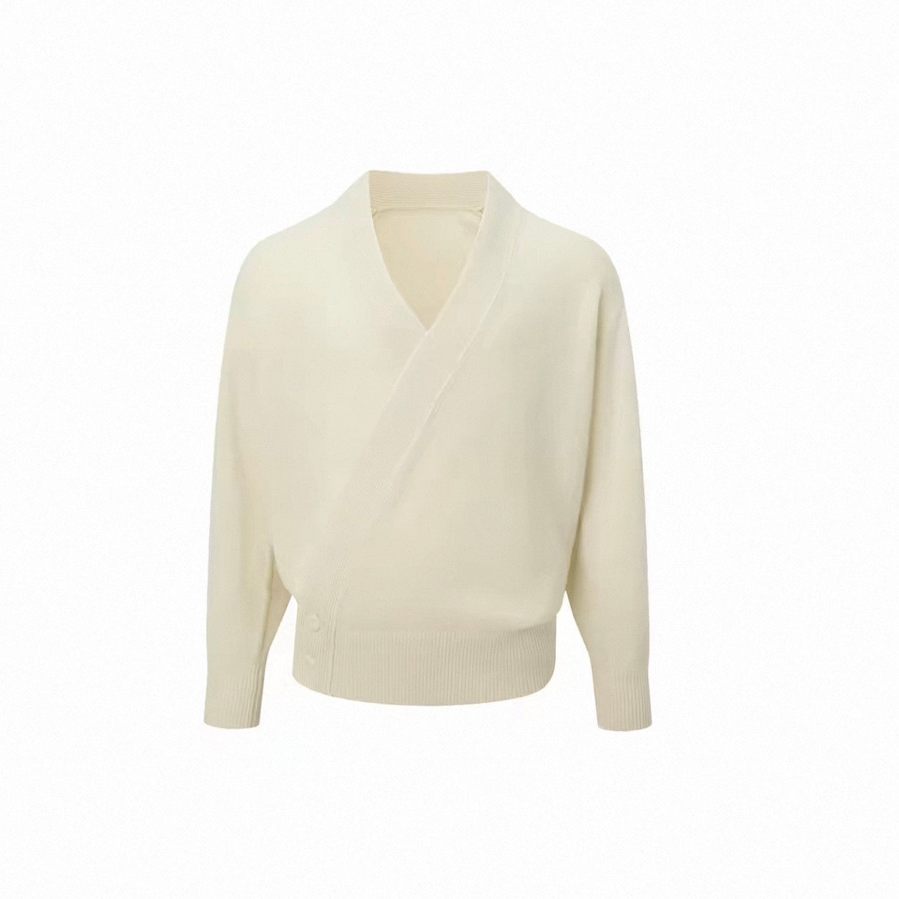 Alden Wool Wrap Cardigan Beige