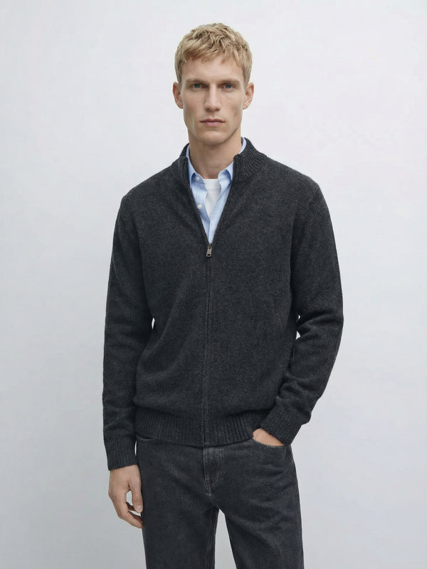 Willowmere 100% Wool Zip Cardigan - Mayfairloom