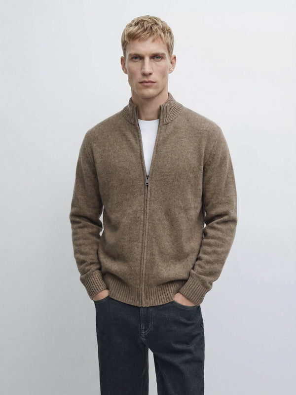 Willowmere 100% Wool Zip Cardigan - Mayfairloom