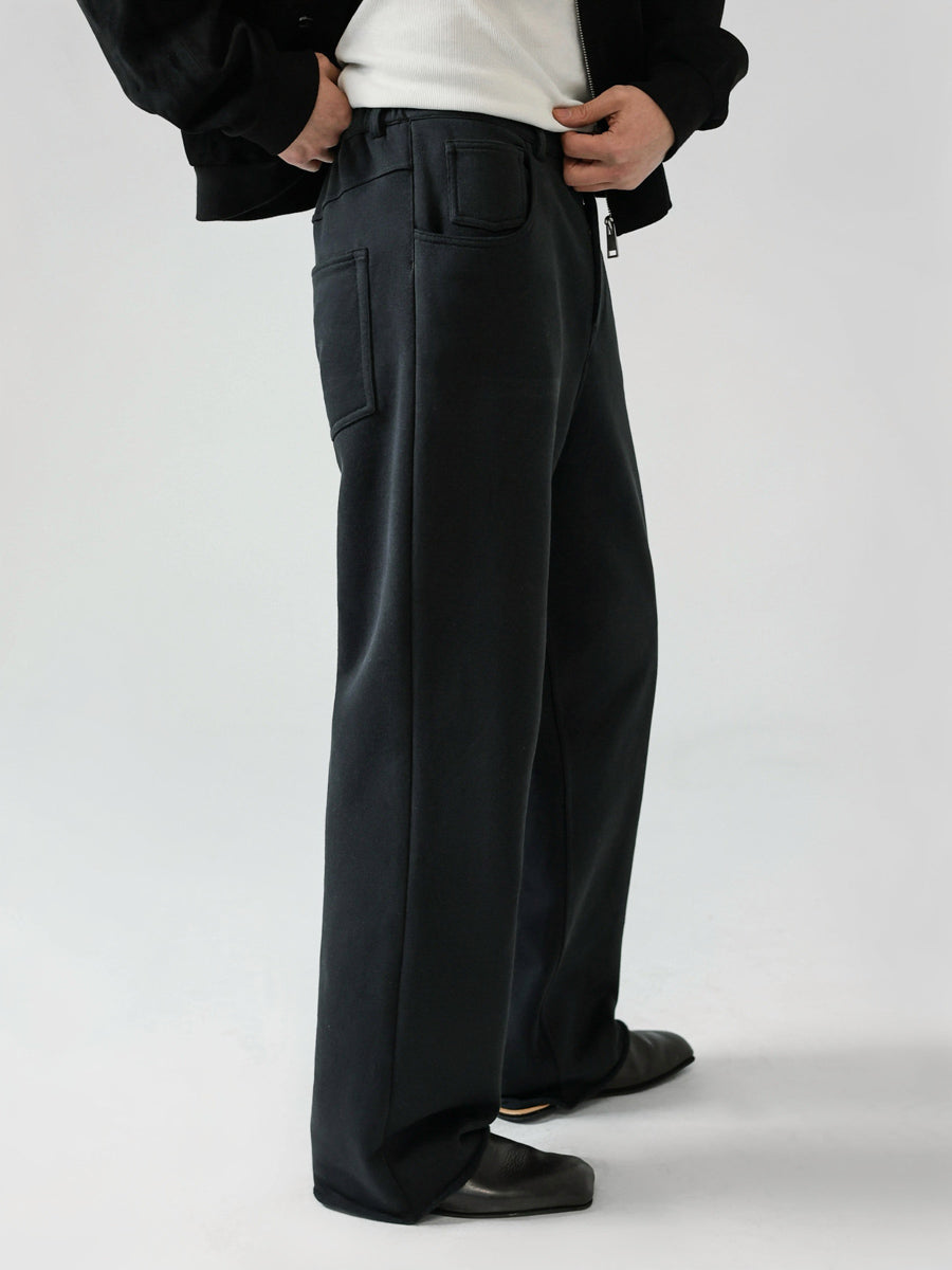 Mayfairloom denim-cut sweatpants in cotton with a relaxed fit and casual style, shown on a model against a neutral background.