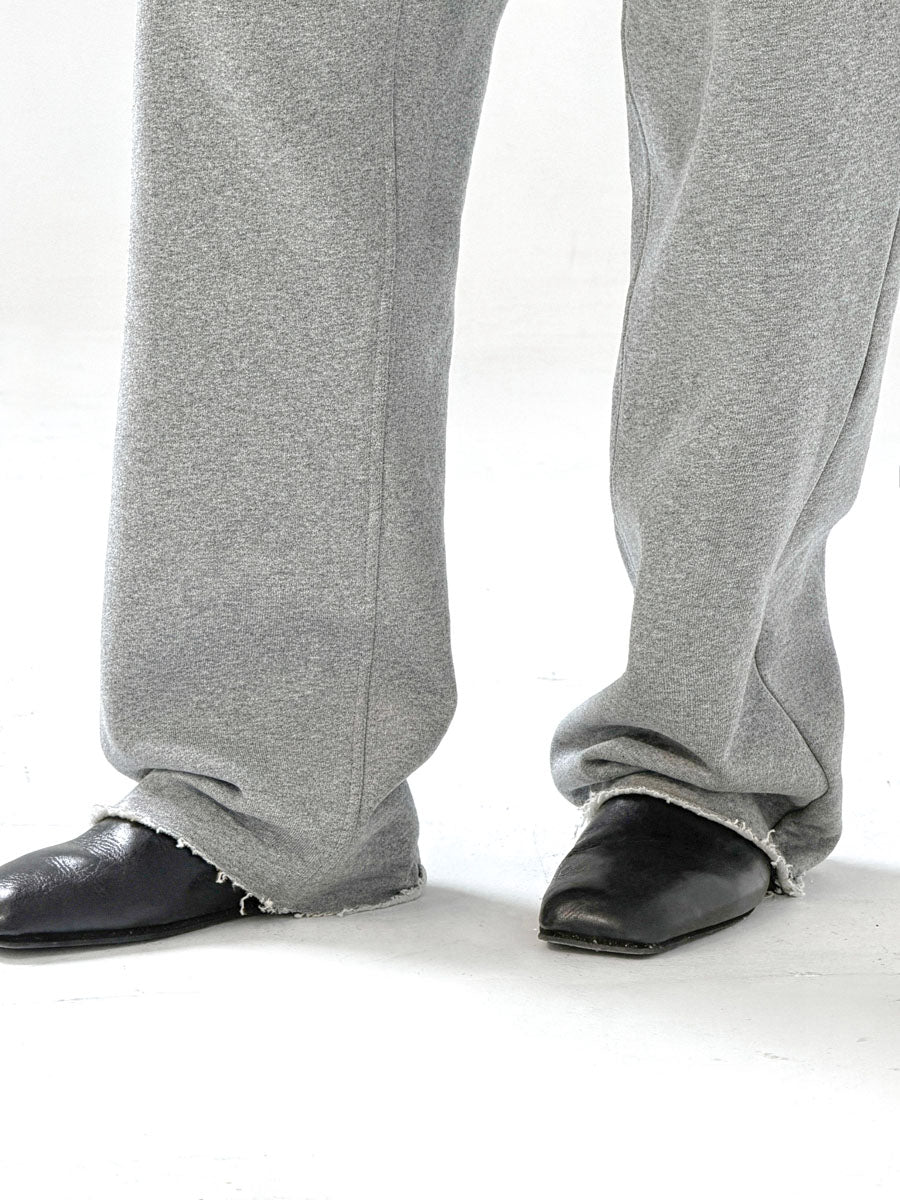 Mayfairloom denim-cut sweatpants in cotton, showing relaxed fit with visible waistband and side pockets on a neutral background.