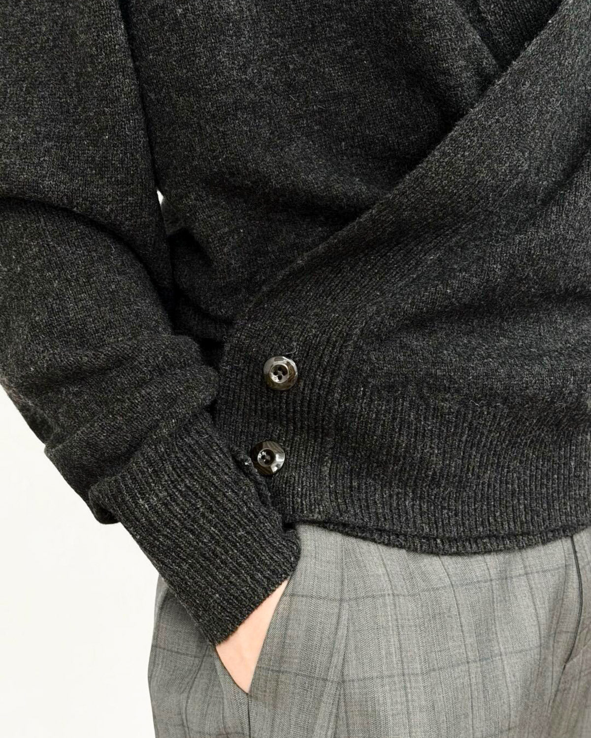 V-Neck Pure Wool Wrap Cardigan - Mayfairloom