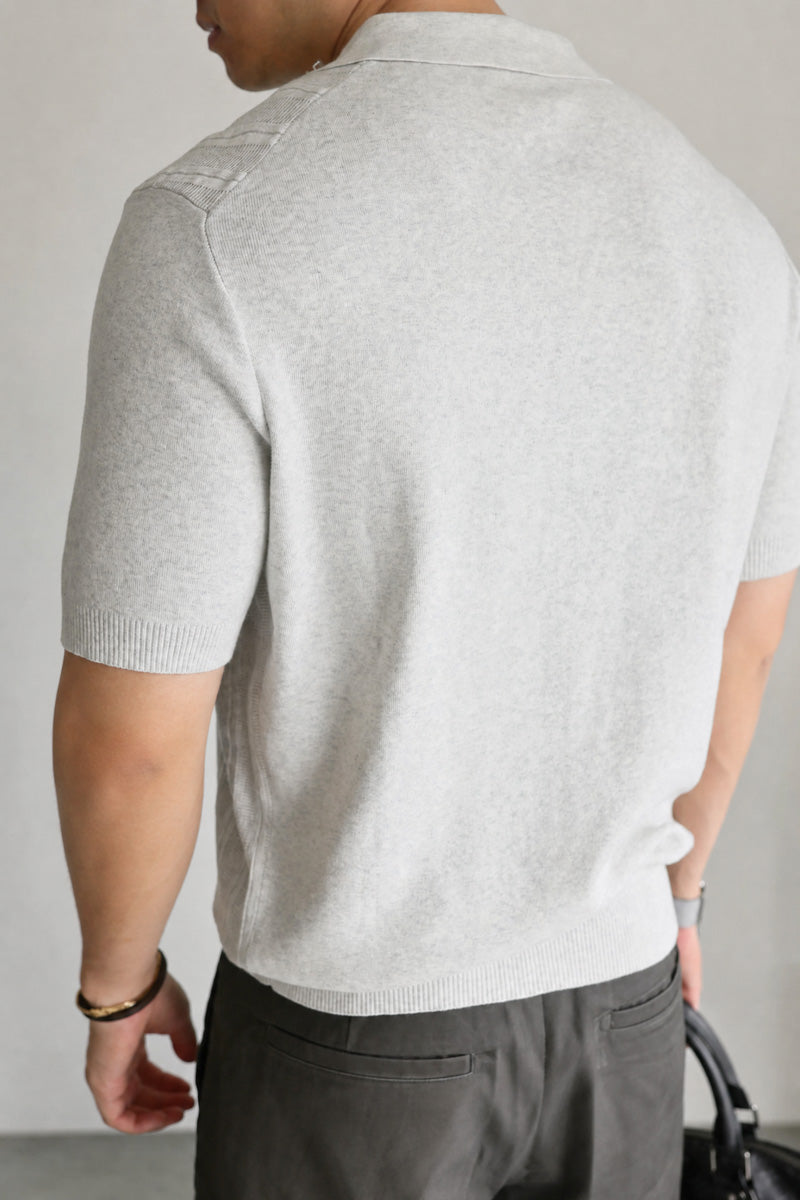 Mayfairloom Marlow Knit Polo shirt in soft fabric, featuring a classic collar and button placket, displayed on a neutral background.