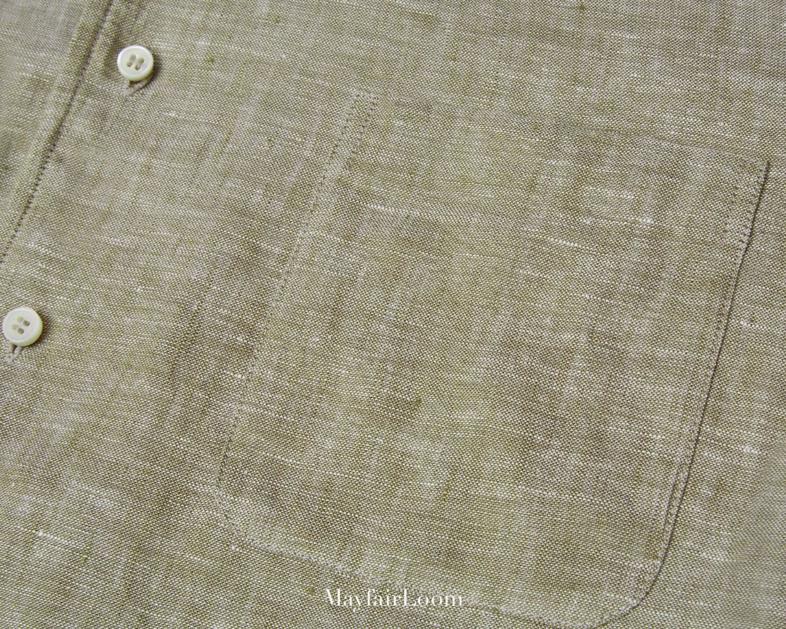 French Normandy Dew-retted 100% Linen Shirt