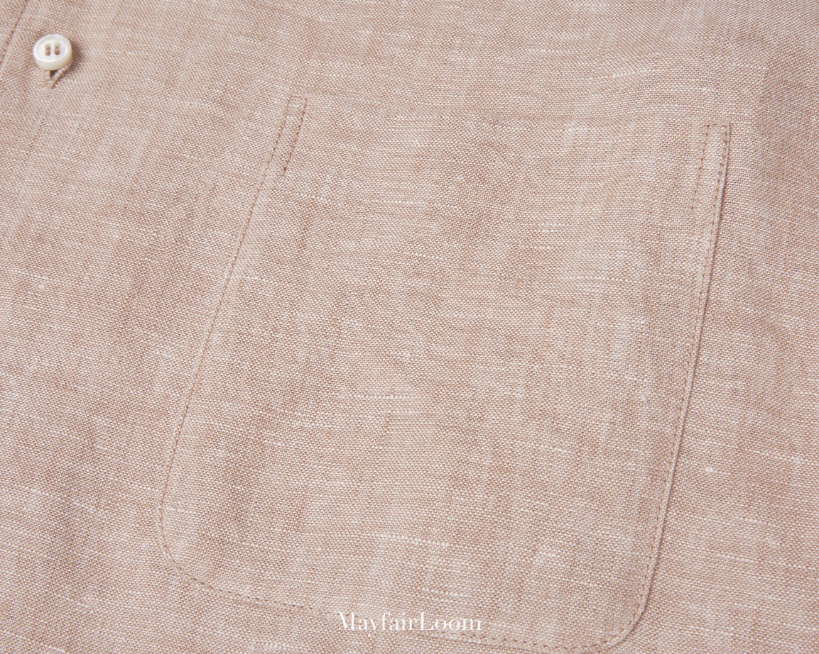 French Normandy Dew-retted 100% Linen Shirt
