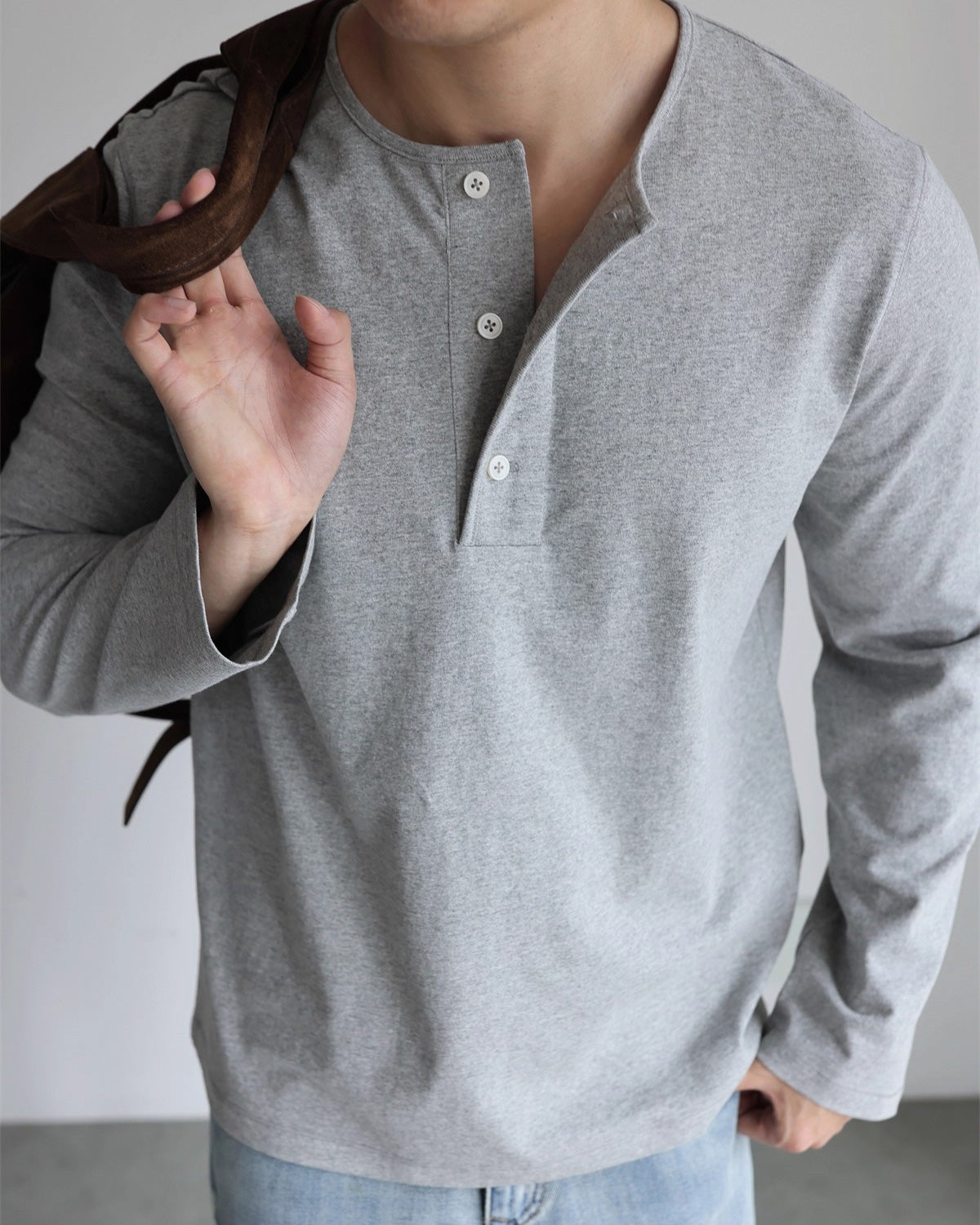 Classic Henley Long Sleeve T-Shirt