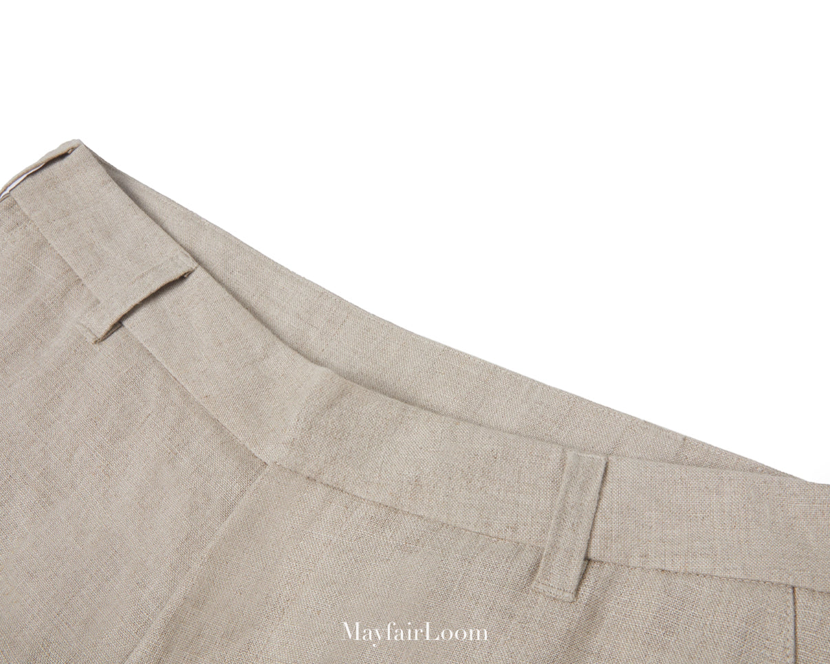 French Normandy Dew-retted 100% Linen Pants