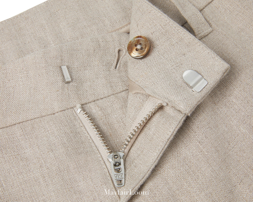 French Normandy Dew-retted 100% Linen Pants