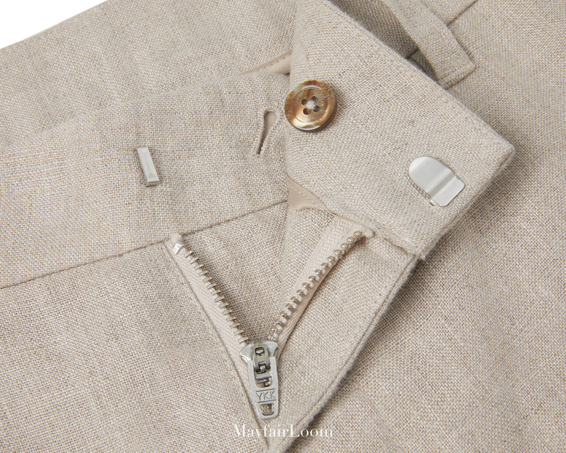 French Normandy Dew-retted 100% Linen Pants