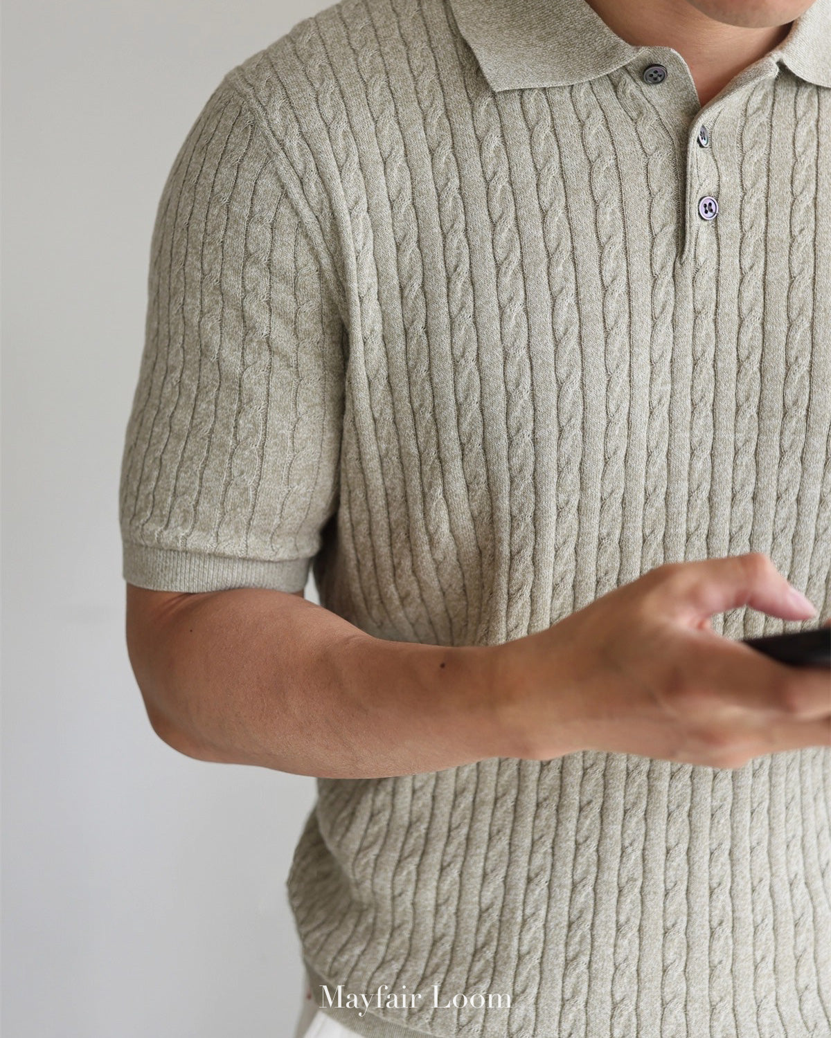 Totnes Cable Knit Polo
