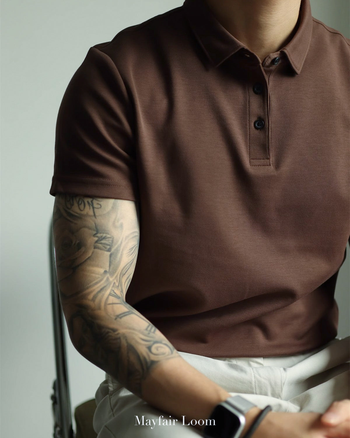 Double-Layer Cotton Polo Shirt