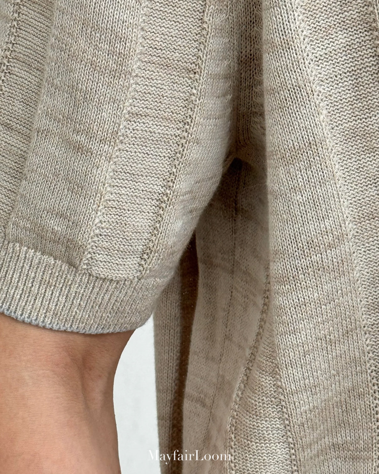 French Normandy Linen Blend Knit Polo