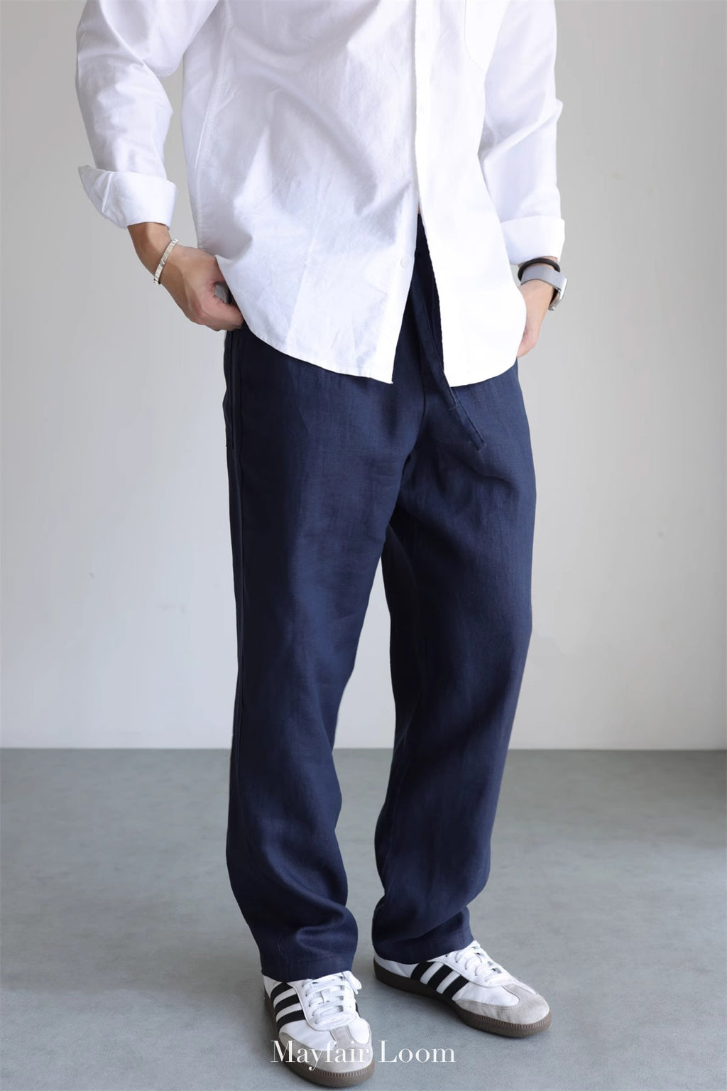 Pure Linen Drawstring Pants