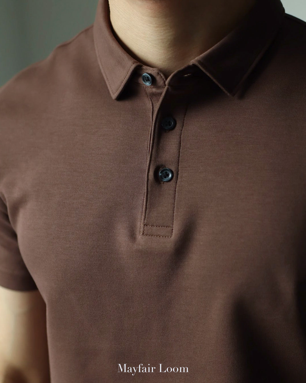 Double-Layer Cotton Polo Shirt
