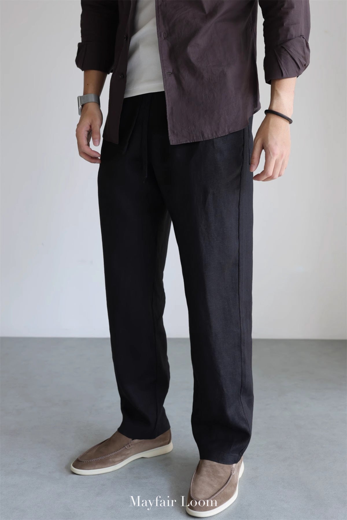 Pure Linen Drawstring Pants