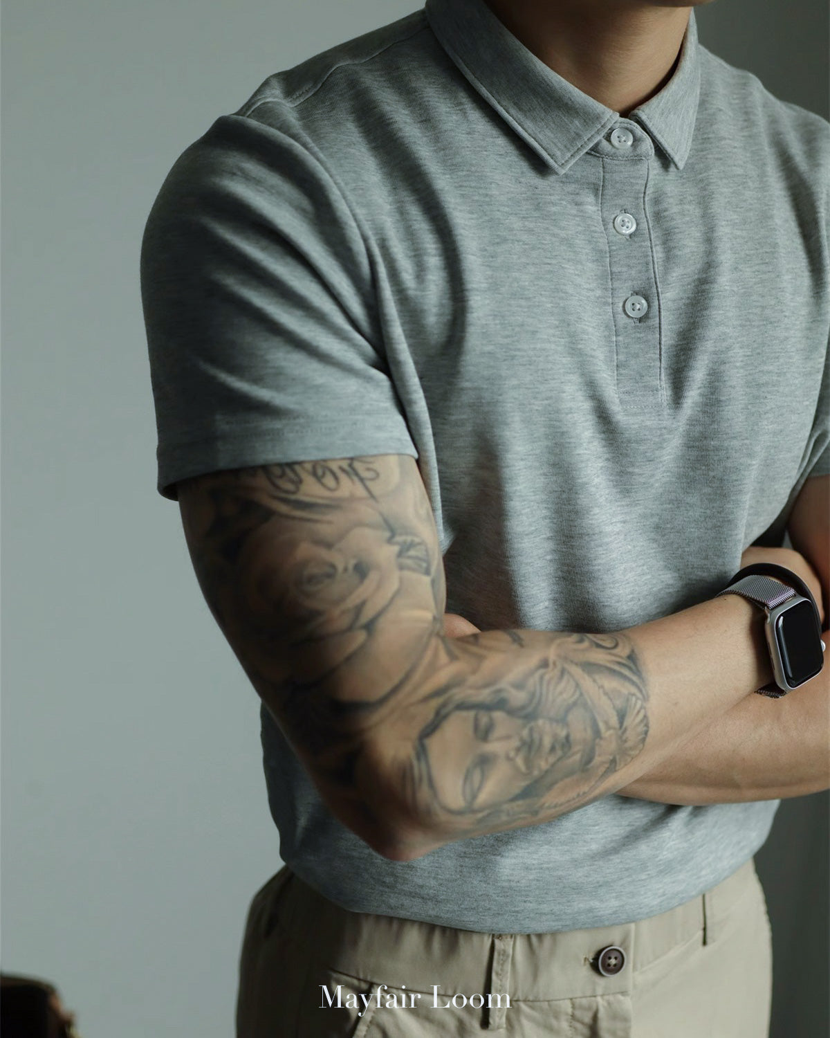 Double-Layer Cotton Polo Shirt