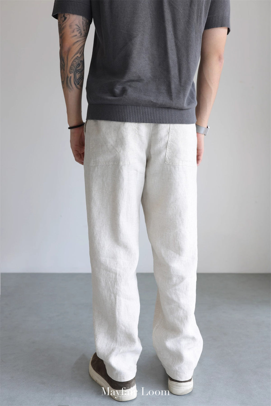Pure Linen Drawstring Pants