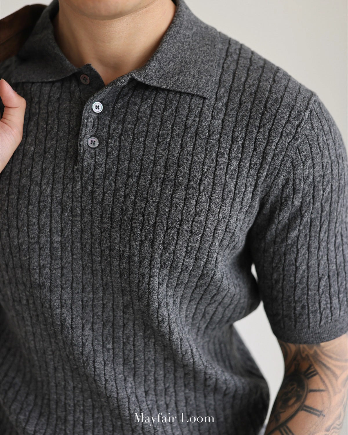 Totnes Cable Knit Polo