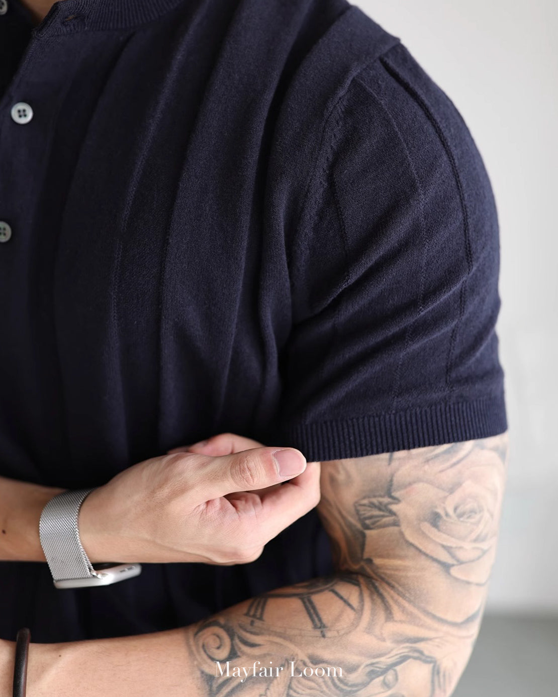 Cranleigh Knitted Henley Tee