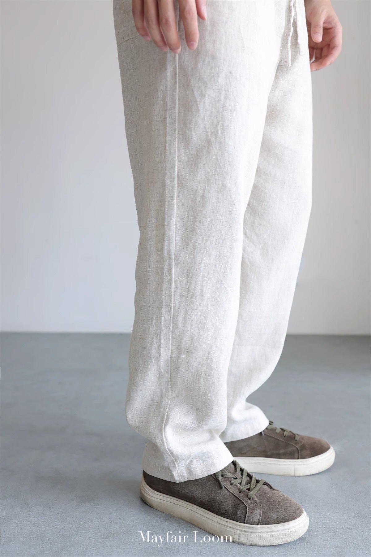 Pure Linen Drawstring Pants
