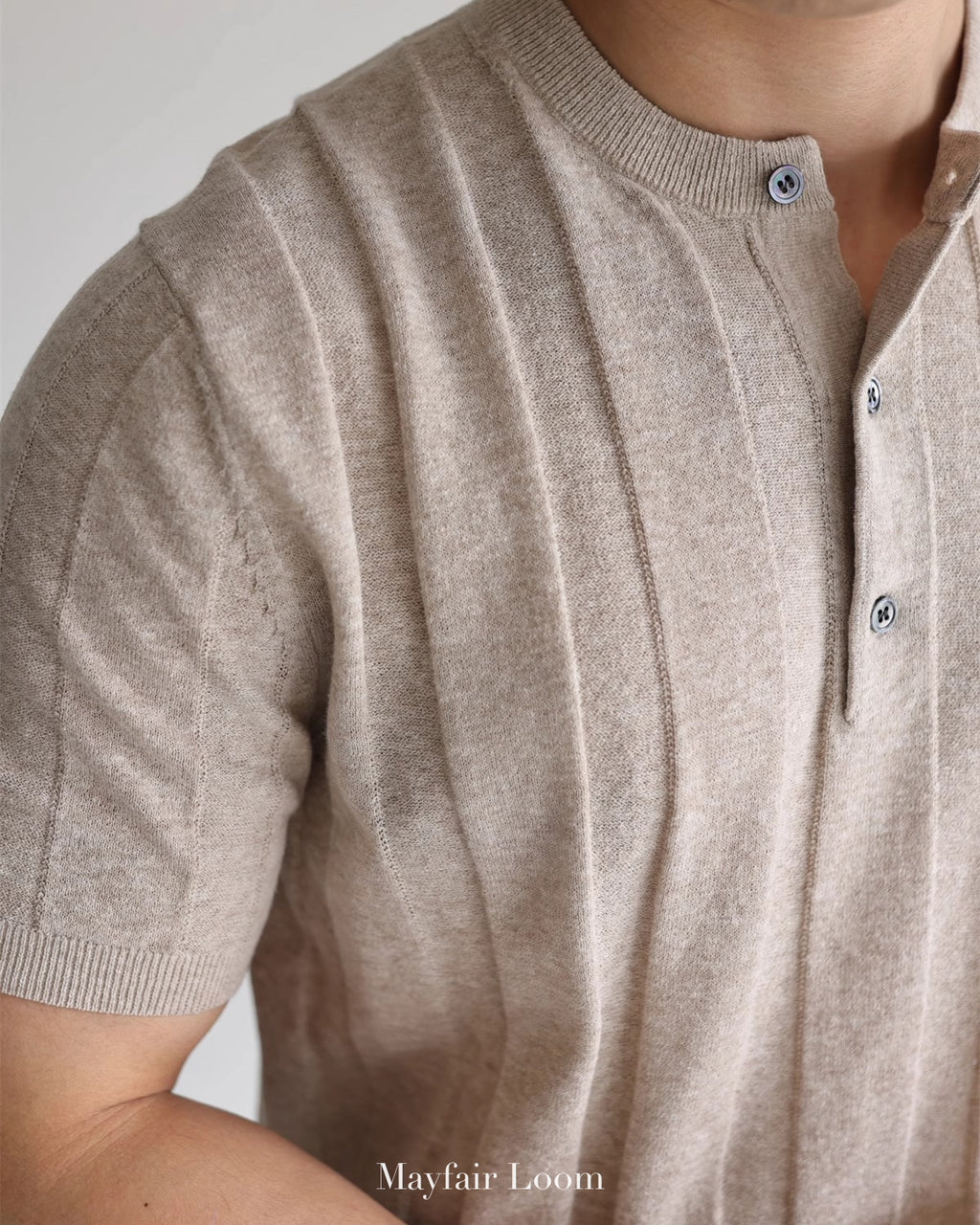 Cranleigh Knitted Henley Tee