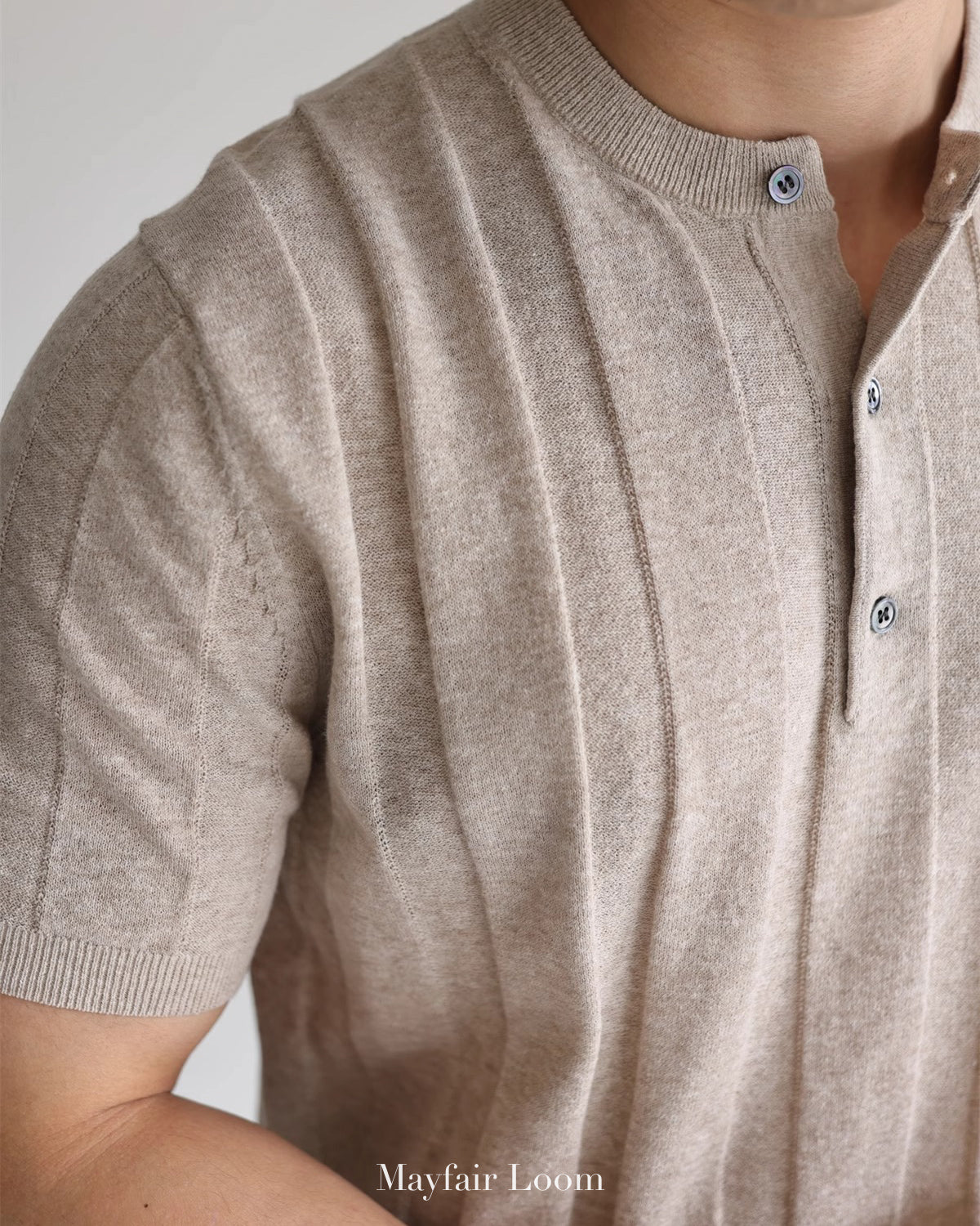 Cranleigh Knitted Henley Tee