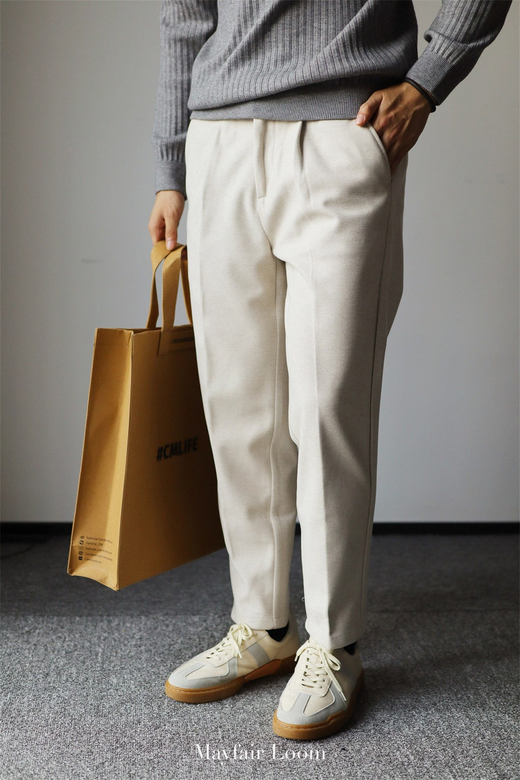 Tweed Cropped Ankle-length Pants