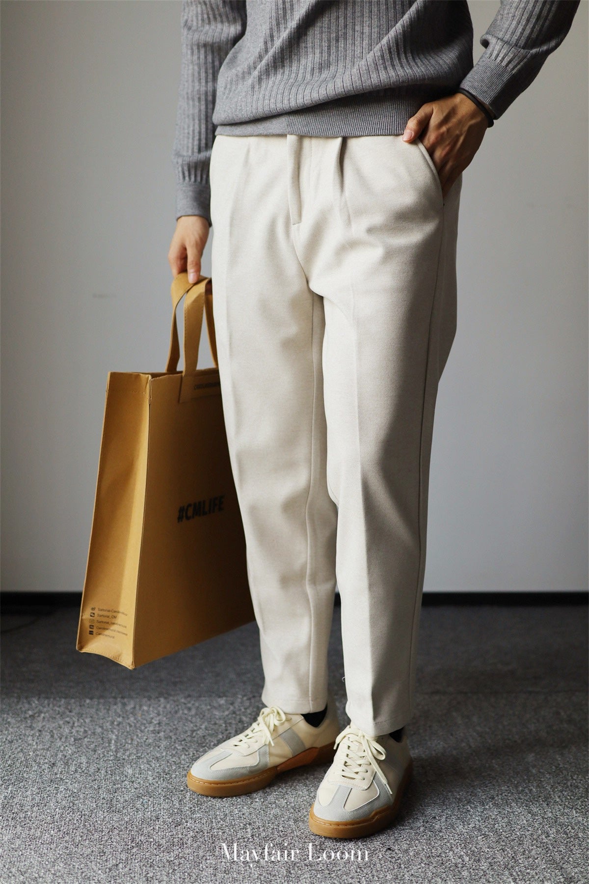 Tweed Cropped Ankle-length Pants