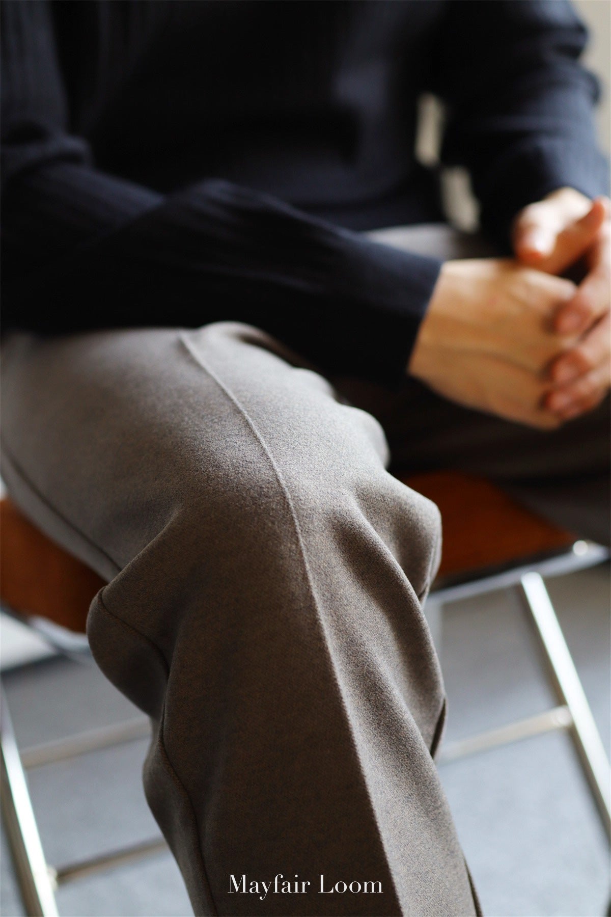 Tweed Cropped Ankle-length Pants