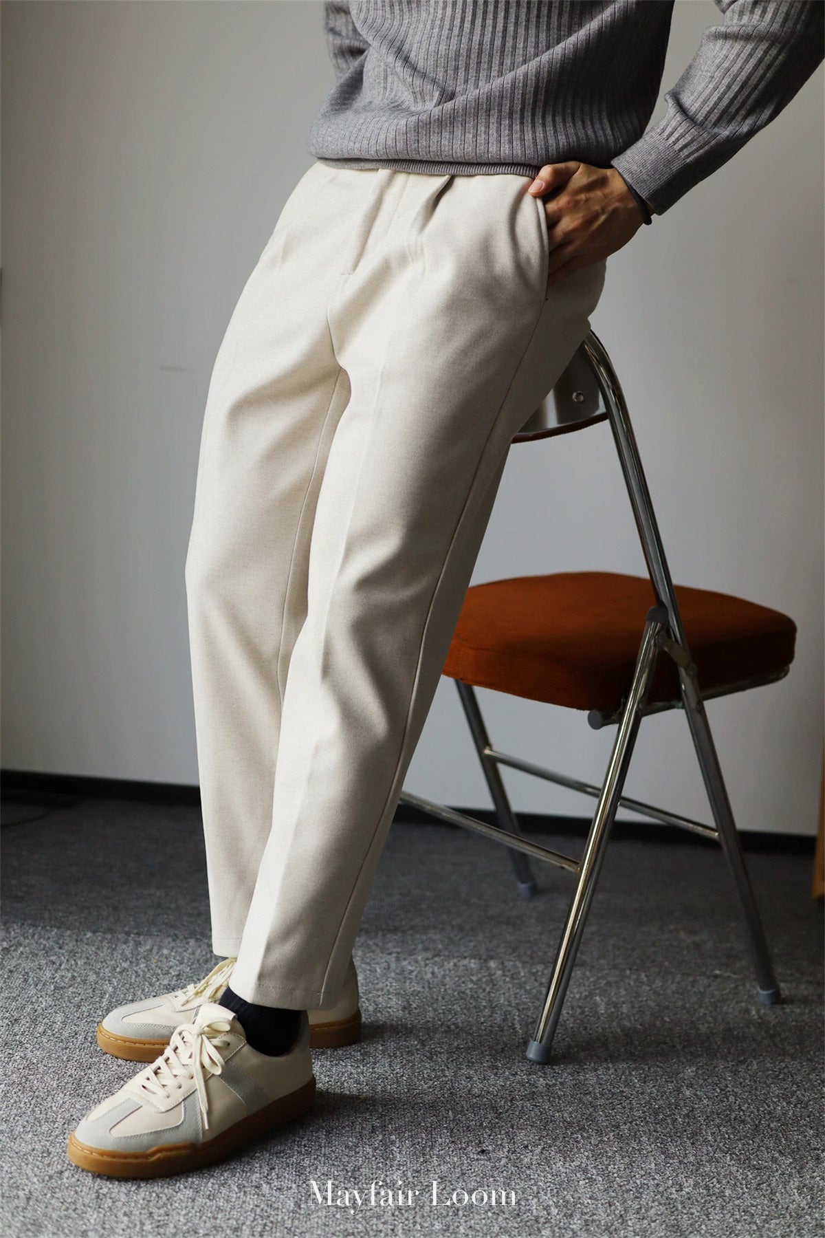 Tweed Cropped Ankle-length Pants