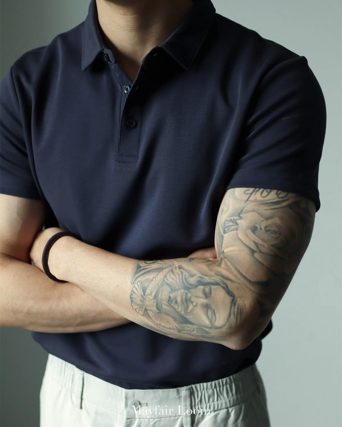 Double-Layer Cotton Polo Shirt