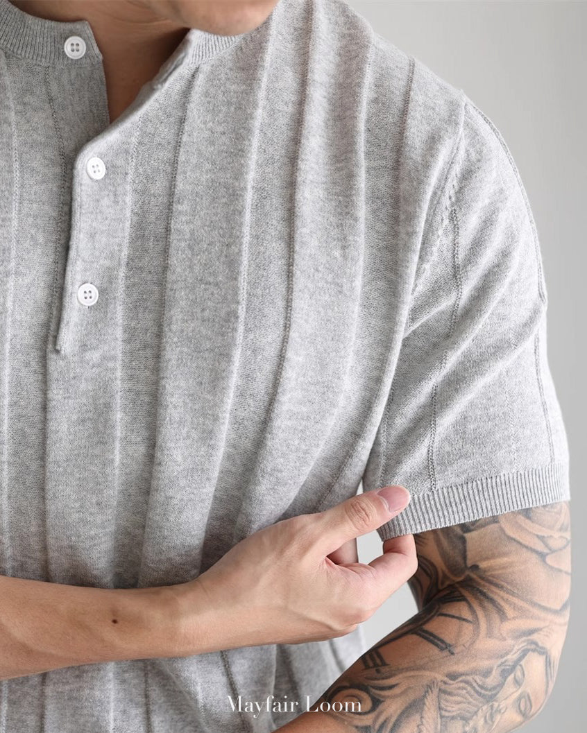 Cranleigh Knitted Henley Tee