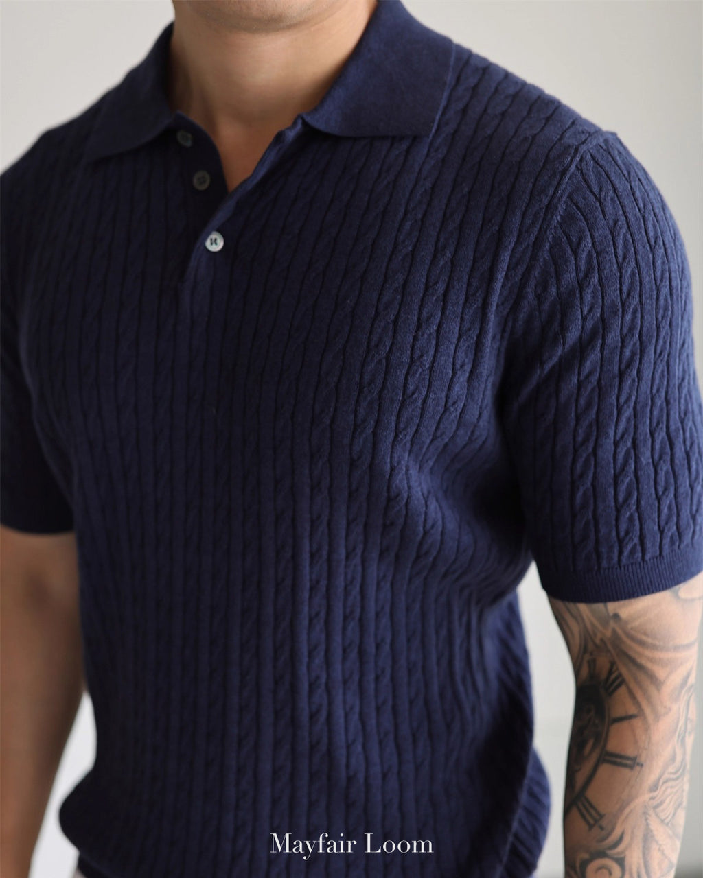 Totnes Cable Knit Polo