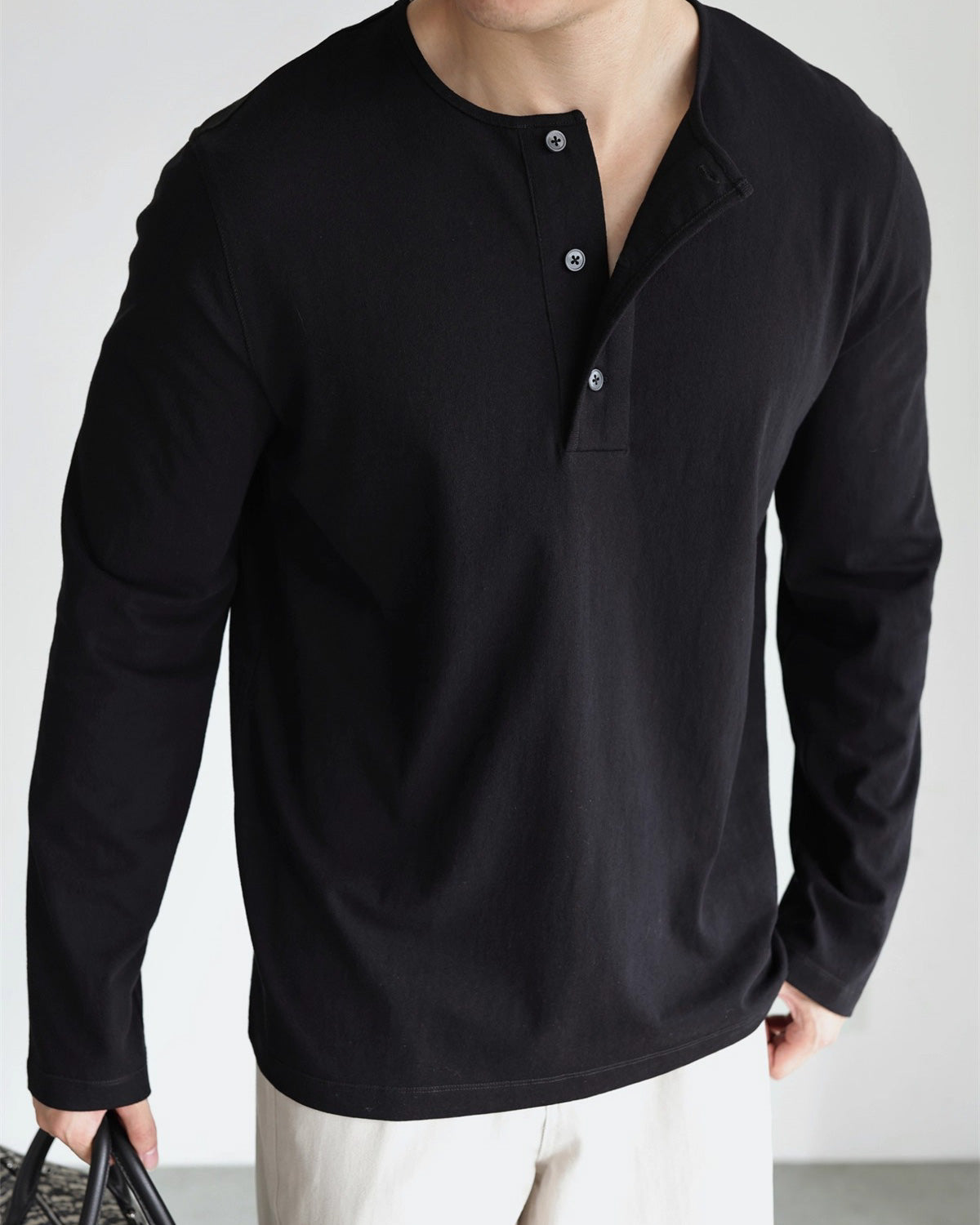 Classic Henley Long Sleeve T-Shirt