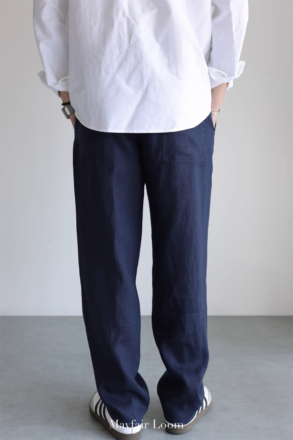 Pure Linen Drawstring Pants