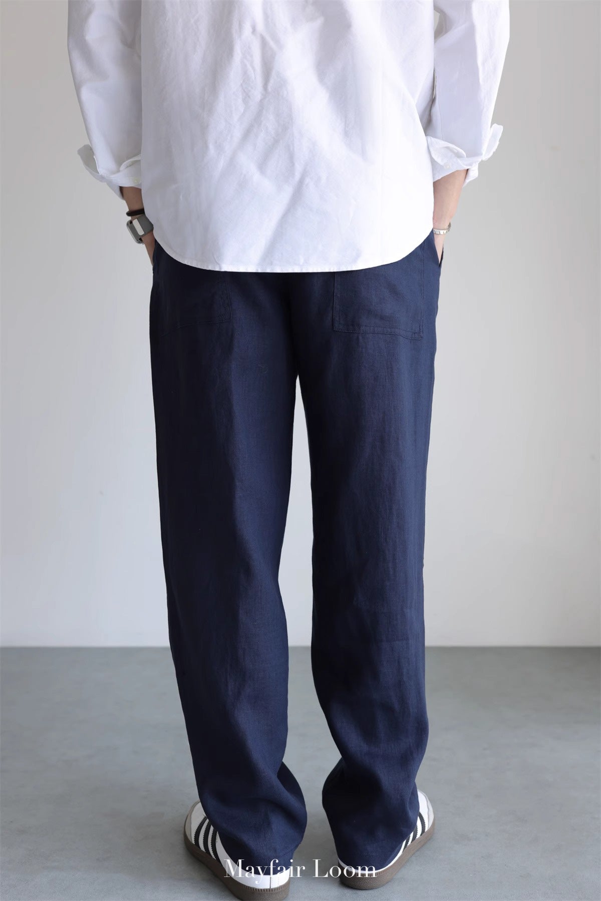 Pure Linen Drawstring Pants