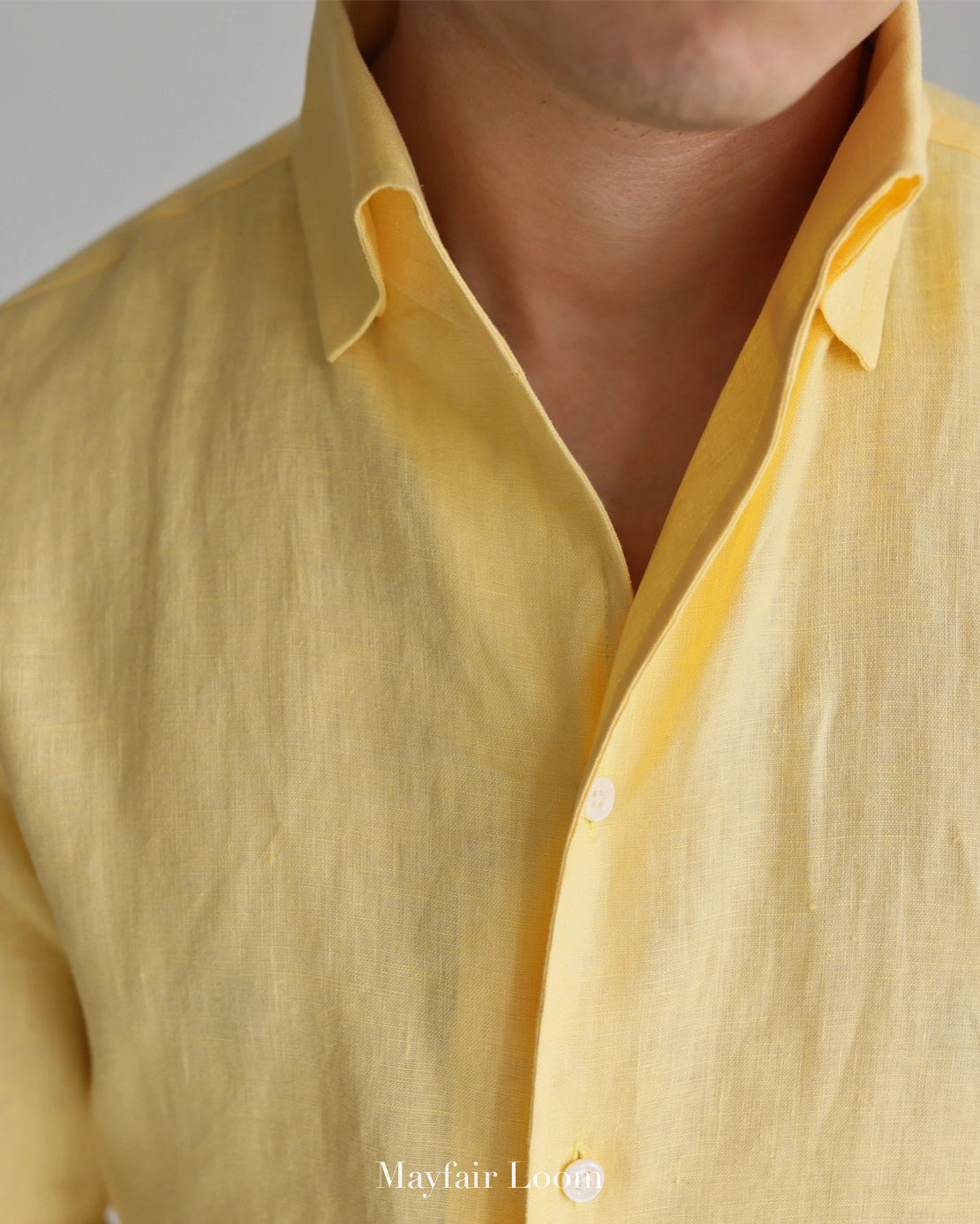 Pure Linen Anglo Italian collar shirt