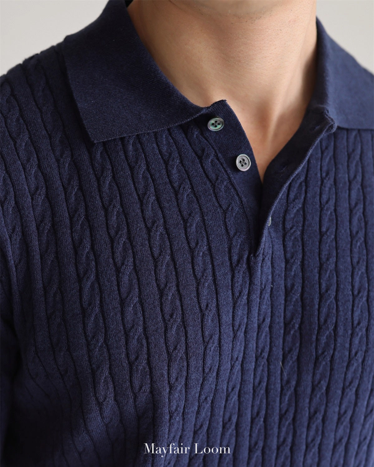 Totnes Cable Knit Polo
