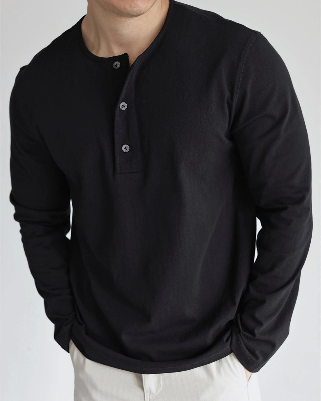 Classic Henley Long Sleeve T-Shirt
