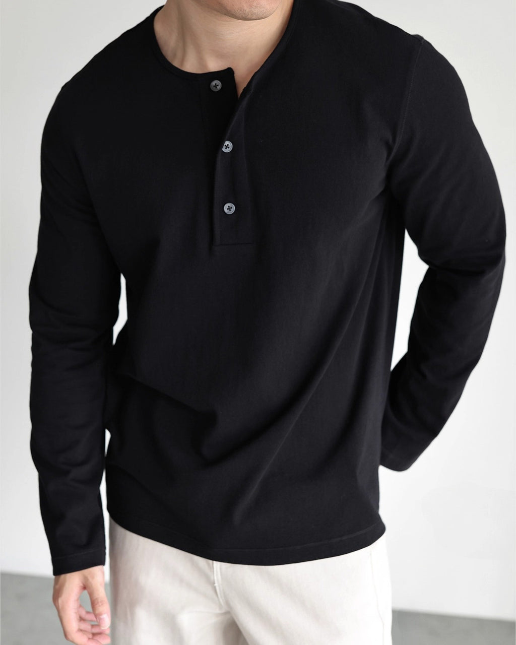 Classic Henley Long Sleeve T-Shirt