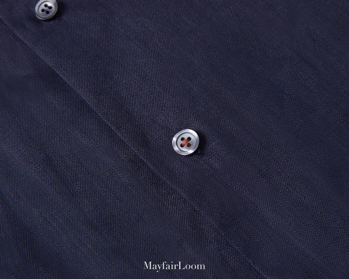 French Normandy Dew-retted 100% Linen Shirt
