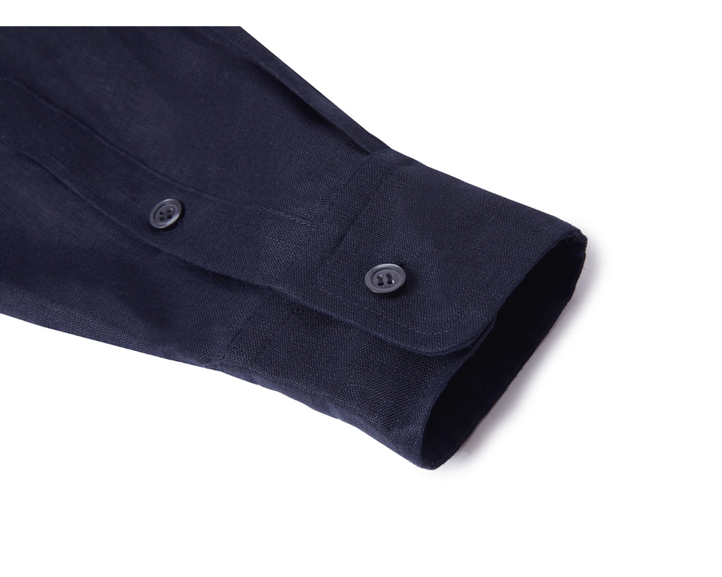 French Normandy Dew-retted 100% Linen Shirt