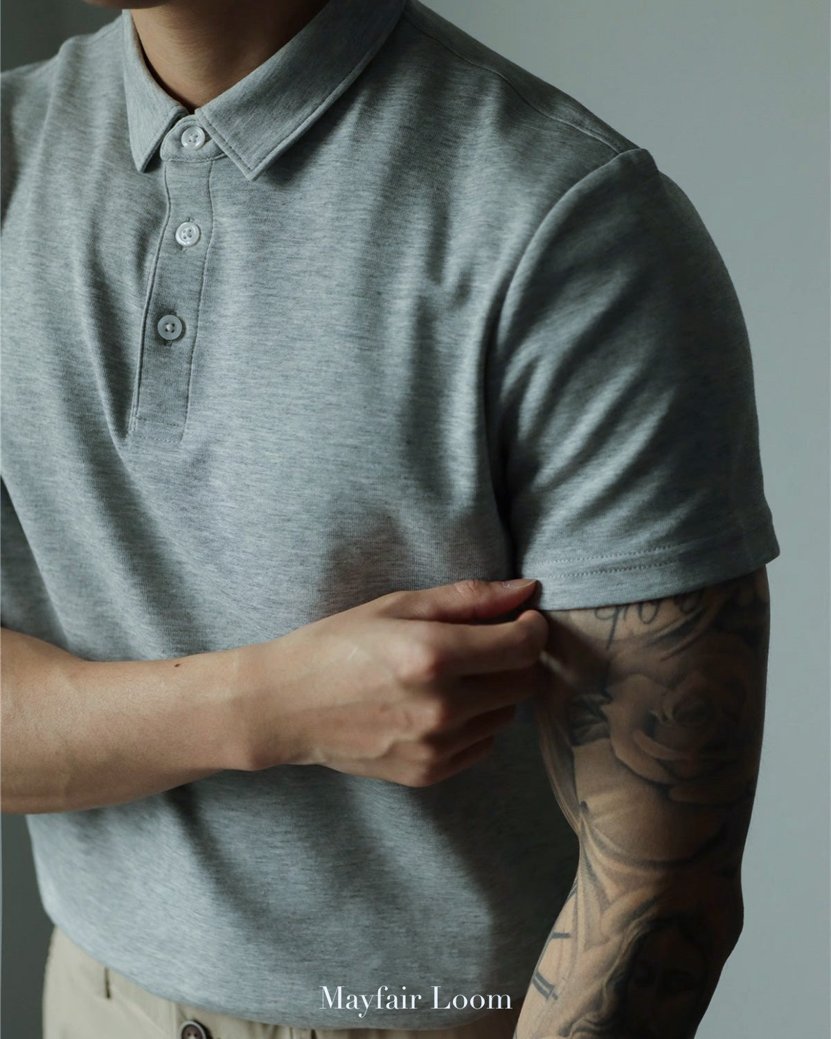 Double-Layer Cotton Polo Shirt